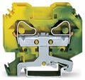 Wago 2-conductor ground Green/Yellow terminal block; 16 mm&sup2;