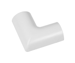 DLine 20x10mm Clip-Over Flat Bend White