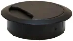 CPC Round Desk Grommet Cable Tidy 60mm Black (460974)