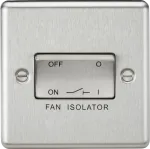 K/Bridge 10A Fan Isolator Switch - Brushed Chrome