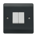 Click Mode 10AX 2 Gang 2W Plate Switch Part M