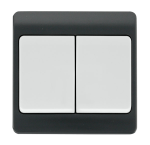 Click Mode 10AX 2 Gang 2W Wide Rocker Switch Part M