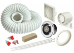 ELEX 100mm IN-LINE LED SHOWER FAN KIT WARM WHITE