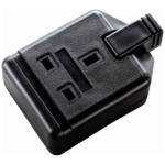 BG 13a 1gang Extension Socket Black
