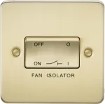 K/Bridge 10A Fan Isolator Switch - Brushed Brass