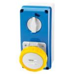 Gewiss Vertical Interlocked Socket 2P+E 16A 110V - IP67