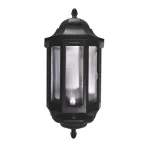 ASD Half Lantern c/w PIR 60W IP44 Black