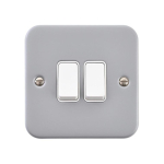 ELEX 2g 2w 10ax Metal Clad Light Switch
