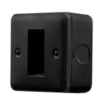 Click MetalClad Pro 1 Gang New Media Unfurnished Plate - 1 Aperture Black