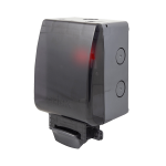 Click Aquip66 1 Gang 13A DP IP66 Switched Socket Unit With Neon (Semi-Transparent Lid)