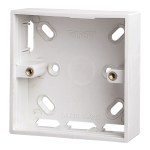 Click Polar 1 Gang 29mm Deep PVC Pattress Box - Trunking