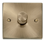 Click Deco 1 Gang 2 Way 100W Trailing Edge Dimmer Switch Antique Brass