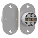 CQR FC509 Metal Plate | Flush Contact | Grade 1 | Steel / White | Non-resistored