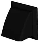 100mm Round Black Cowled Outlet