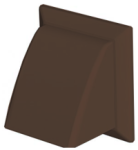 100mm Round Brown Cowled Outlet