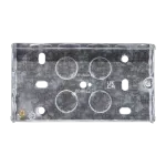 Specified metal flush switch & socket box 2gang 25mm