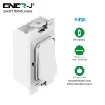 Ener-J 1 Gang Wireless Hager Kinetic Switch Style, White Body (ECO Series)