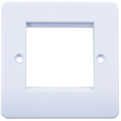 1G 2MOD Office Style Euro Faceplate Round Edge