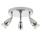 Saxby Amalfi 3 Plate Spotlight 3x7W LED GU10 Chrome