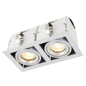 Saxby Garrix Downlight Twin 7W Silver