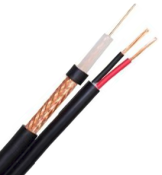  RG59 Shotgun Coaxial Cable + 2 Power Cores 0.5mm CCA PVC - Black 100m
