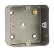 Click 1 Gang 40mm Deep Mounting Box Metal Clad