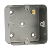 Click 1 Gang 50mm Deep Mounting Box Metal Clad