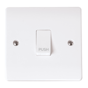Click Mode 10AX 1 Gang 1 Way Retractive Plate Switch 'Push'