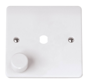 Click Mode 1 Gang Unfurnished Dimmer Plate & Knob (650W Max) - 1 Aperture