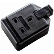 BG 13a 1gang Extension Socket Black