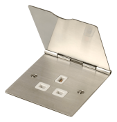 Click 13A 1 Gang Floor Socket Outlet Stainless Steel
