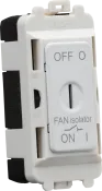 K/Bridge 10A Fan Isolator Key Switch Module - Matt white