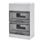 Gewiss ENCLOSURE - WALLS WITH PERFORATION CENTRES - PRE-ARRANGED FOR TERMINAL BLOCK - (12X2) 24 MODULE IP55 375x250x135mm
