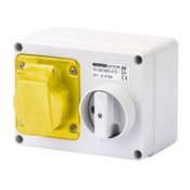 Gewiss Horizontal Interlocked Socket 16A 110V 2P+E