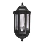 ASD Half Lantern c/w PIR 60W IP44 Black