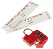 Kewtech Combination Lock off device inc 2 x warning tag