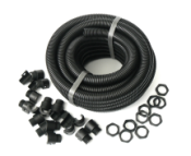 Termtech 10m Black Conduit & 10 Split Glands Contractor Pack M25