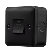 Click MetalClad Pro 10A 3 Pole Fan Isolation Plate Switch Black