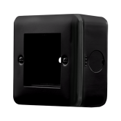 Click MetalClad Pro 1 Gang New Media Unfurnished Plate - 2 Apertures Black