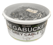 Deligo MTC Cable Clips Mega Bucket Gry