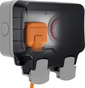 BG Nexus Storm 13a 1gang Unswitched Socket with Mechanical Timer Control