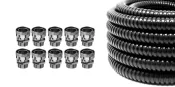 Steel Black PVC Coated 20mm x 10m Contractor Packs & 10 Swivel Glands