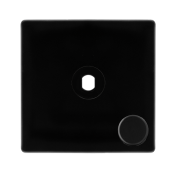 Click Definity 1 Gang Unfurnished Dimmer Plate- 1 Aperture | Metal | Matt Black plate