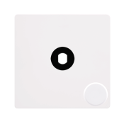 Click Definity 1 Gang Unfurnished Dimmer Plate- 1 Aperture | Metal | White plate
