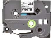 Brother Labelling Tape Cassette – Black on White, 18mm wide