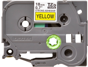 Brother Labelling Tape Cassette – Black on Yellow, 18mm wide