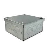 100x100x50mm Galv Adaptable Box c/w 20mm KO's