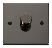 Click Deco 1 Gang 2 Way 100W Trailing Edge Dimmer Switch Black Nickel