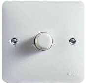 Hager 1 Gang Rotary Dimmer Switch Leading Edge