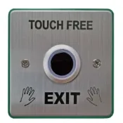CQR AEB37 Touch Free Exit Button - 12/24V DC - Legend inchTouch Free Exitinch- Stainless Steel